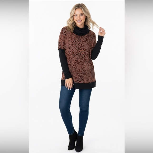 HONEYME knit sweater leopard print size medium new with tags - Picture 6 of 6